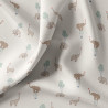 Printed Cotton LUMPO Ecru / Green